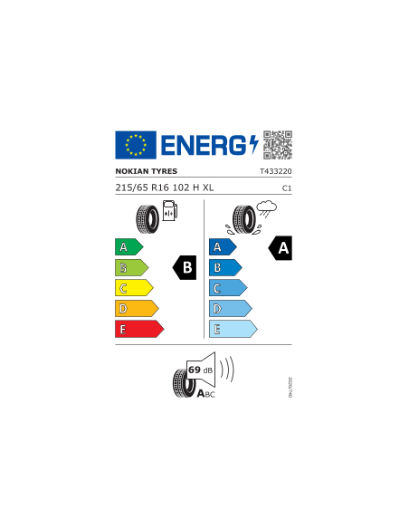 215/65 R16 TL 102H WETPROOF 1 XL BSW 