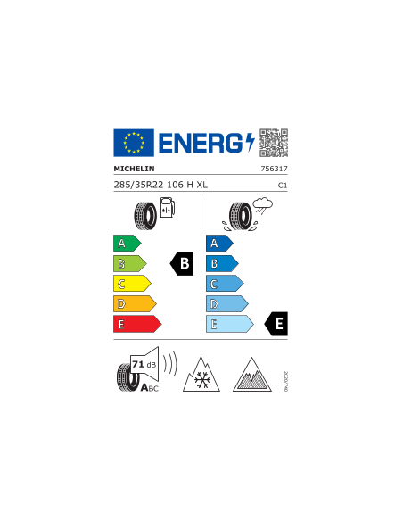 285/35 R22 TL 106H X-ICE SNOW SUV XL NORDIC COMPO UND BSW M+S 3PMSF