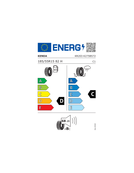 185/55 R15 TL 82H KENETICA ECO KR203 